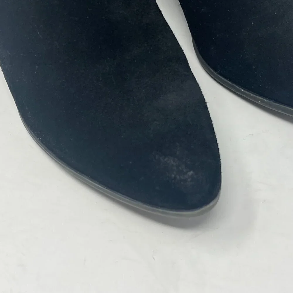 Frye Judith ankle boots 9.5 booties black suede double zipper women